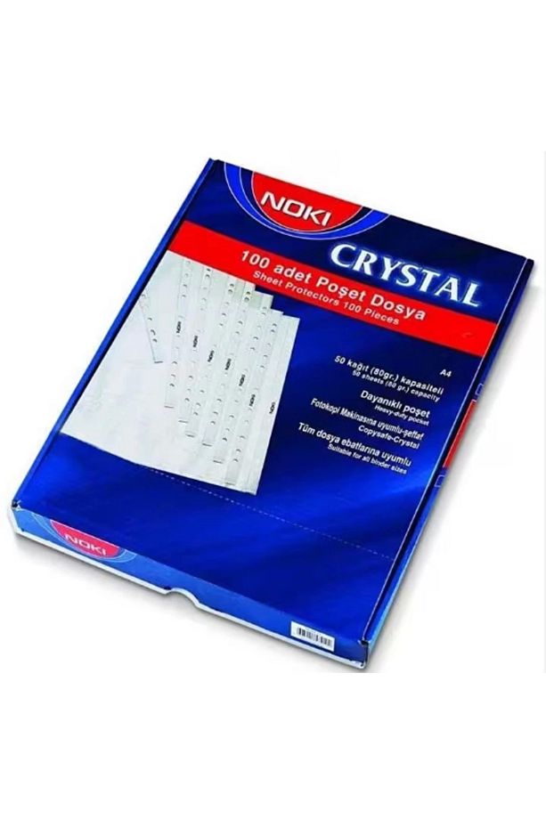 Poşet Dosya Kristal Mavi Kenarlı 100 Lü A4 4830cr - 3