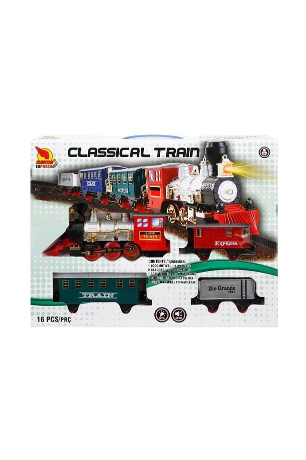 01551 , Sesli Ve Işıklı Klasik Tren Seti 16 Parça - 1