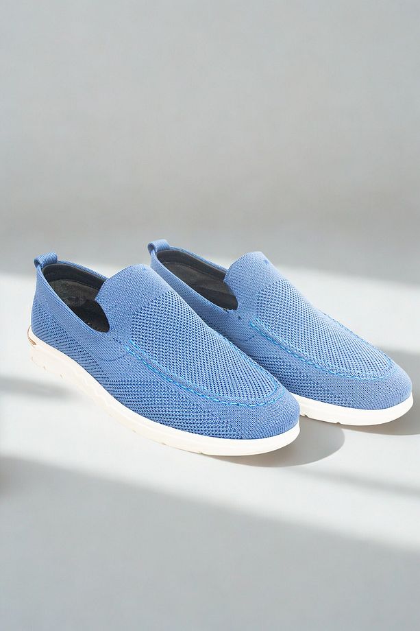 Triko Erkek Casual Günlük Ayakkabı – Rahat, Hafif Ve Şık Slip-on Model Mavi Renk - 2
