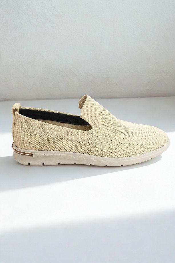 Triko Erkek Casual Günlük Ayakkabı – Rahat, Hafif Ve Şık Slip-on Model Bej Rengi - 7