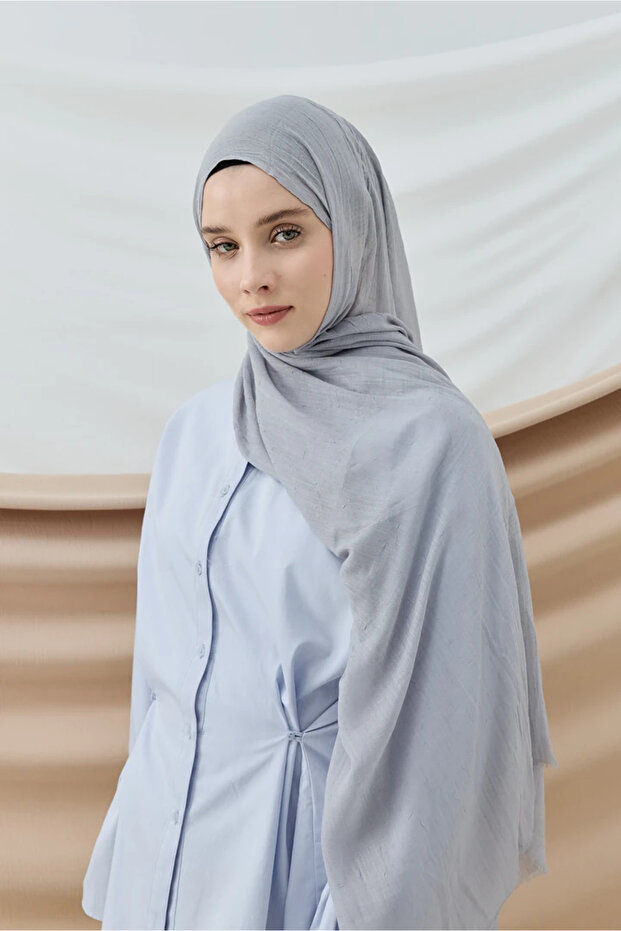 bambu şal açık gri - 1