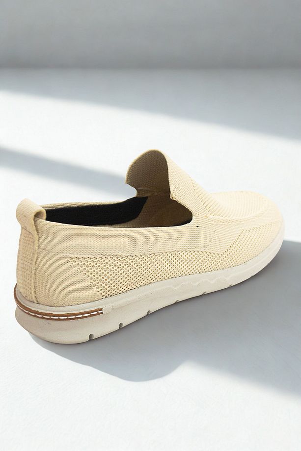 Triko Erkek Casual Günlük Ayakkabı – Rahat, Hafif Ve Şık Slip-on Model Bej Rengi - 6