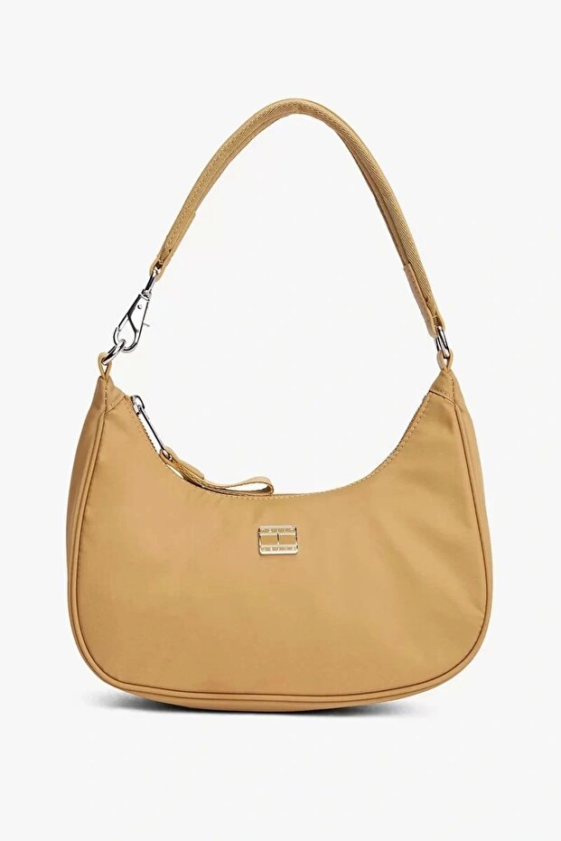 Women's Brand Logo Camel Shoulder Bag with Shoulder Strap Aw0Aw16984-Rbr