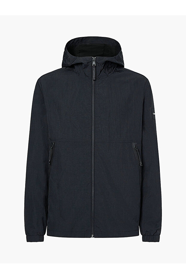 CRINKLE NYLON  BLOUSON W. HOOD - 8