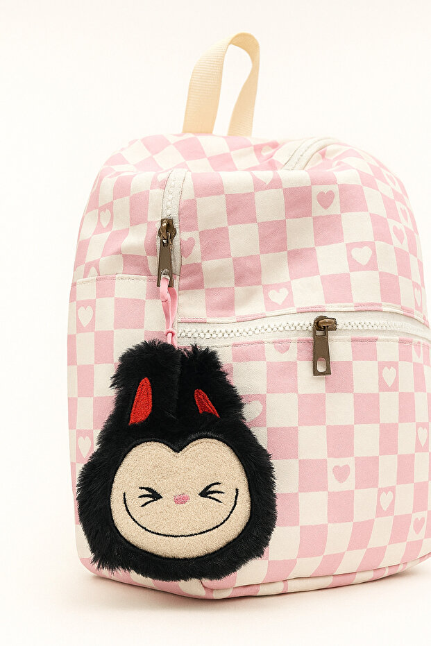 Labubu Cute Plush Keychain Black - 3