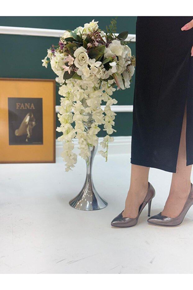 PLATİN STİLETTO BASKI PARLAK - 2