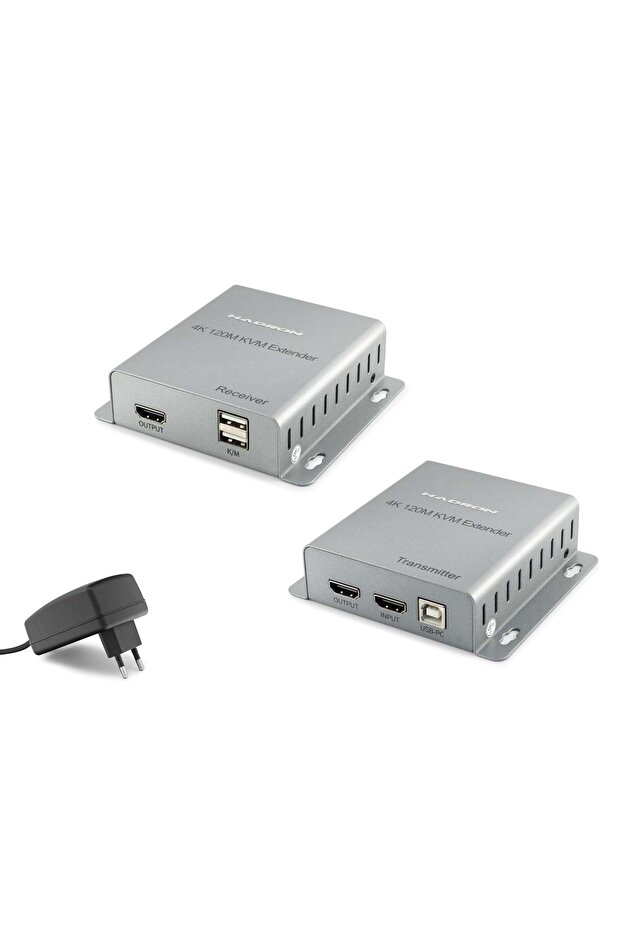 HDX1363 HDMI KVM Extender Loop Out 4K 30 هرتز 120 متر رمادي