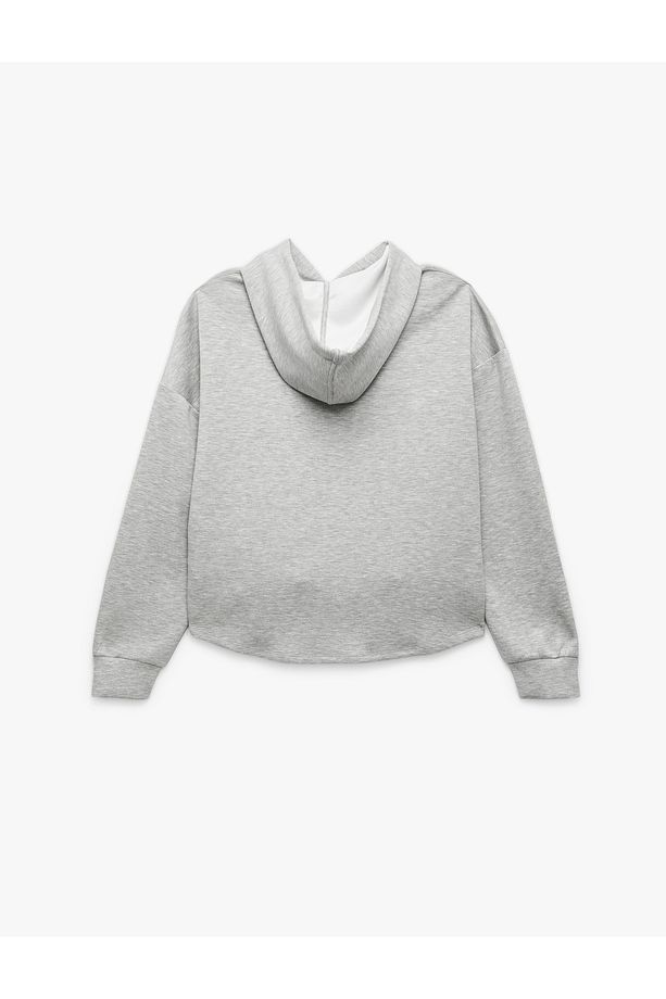Regular Fit Kanguru Cepli Uzun Kollu Kapüşonlu Sweatshirt - 4