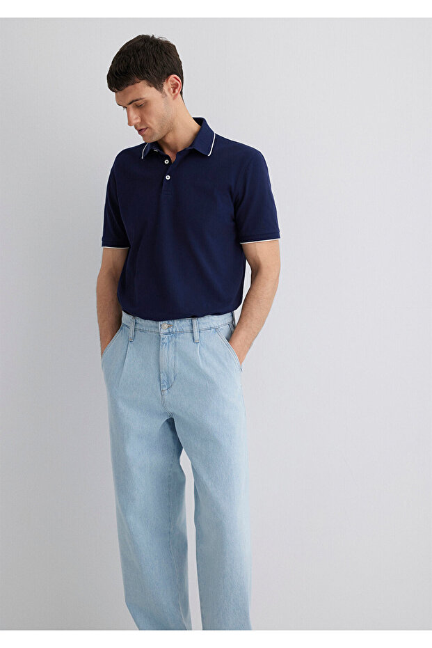 Navy Blue Polo T-Shirt Regular Fit / Regular Fit 0611902 -84371