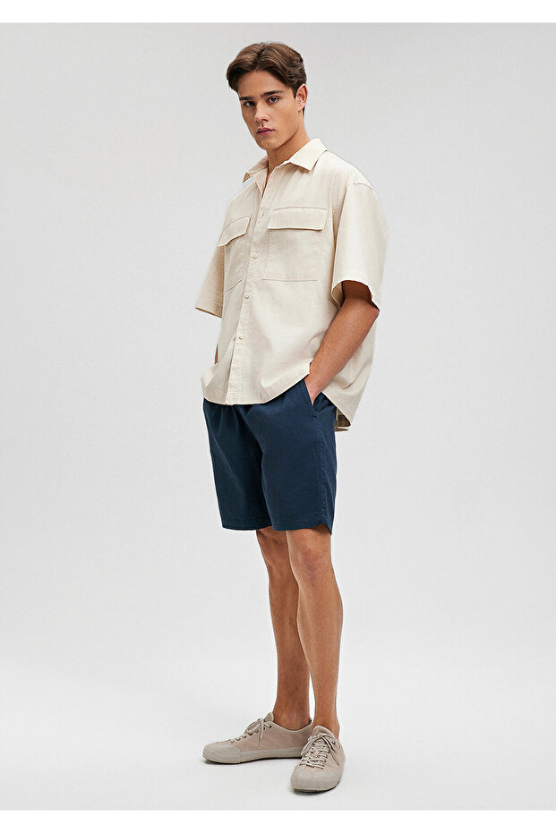 Tencel Tm Lyocell Lacivert Şort 0410010-81802 - 1