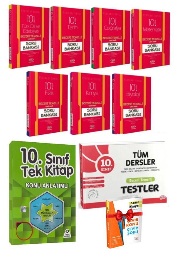 10. Sınıf Soru Bankası Seti+10. Sınıf Konu Anlatım+Tüm Dersler Beceri Testleri+Hediye - 1