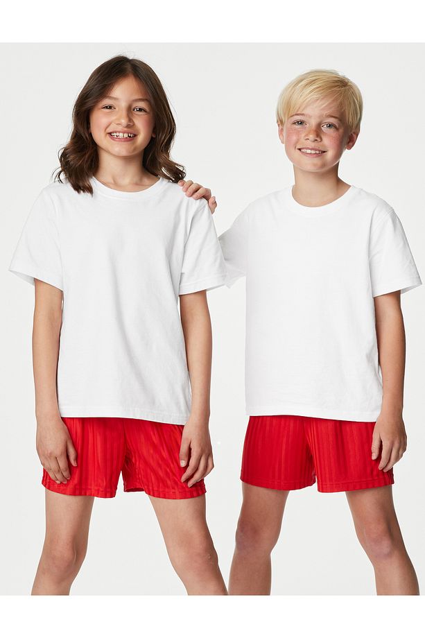 Saf Pamuklu 2'li Yuvarlak Yaka T-Shirt (2-16 Yaş) - 2