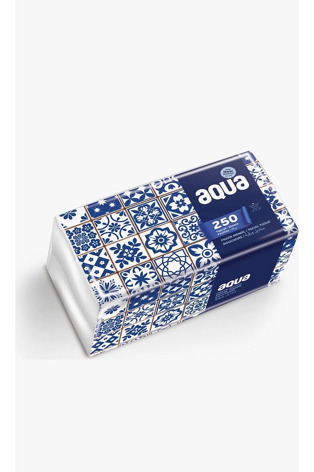 Aqua Pratik Çek Kullan Mendil 250 Yaprak Tekli Paket - 3