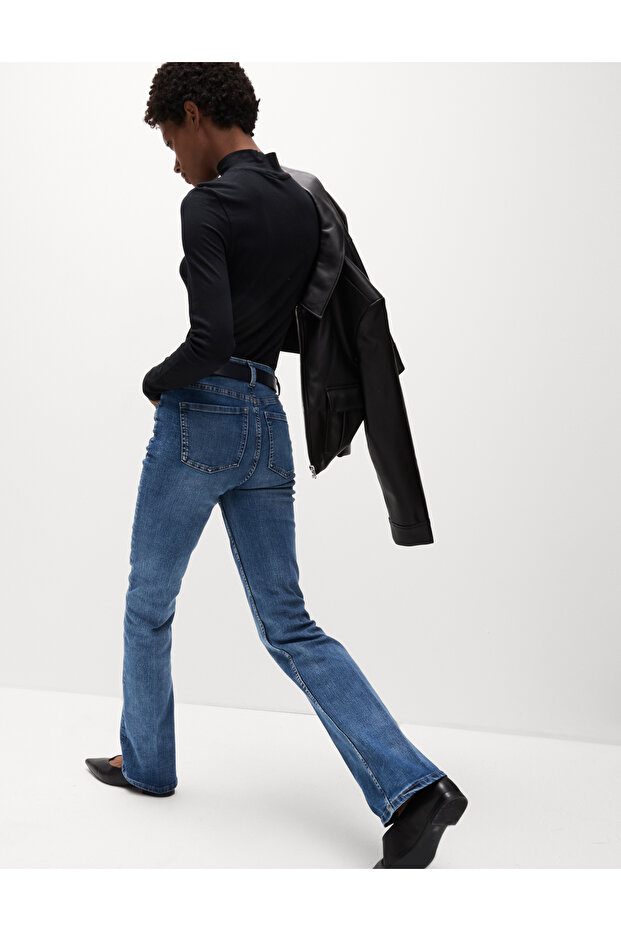 Bootcut Streç Jean Pantolon - 5