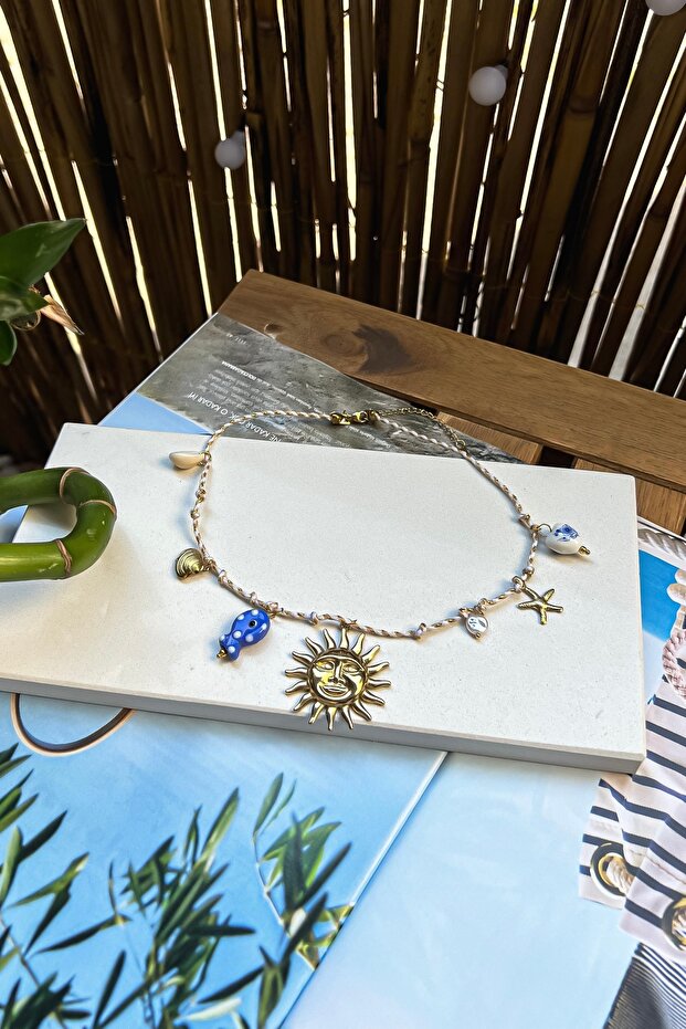 Çoklu Charmlı Güneş Kolye - 1