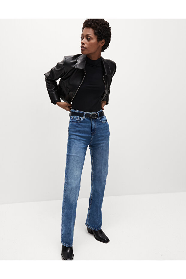 Bootcut Streç Jean Pantolon - 2