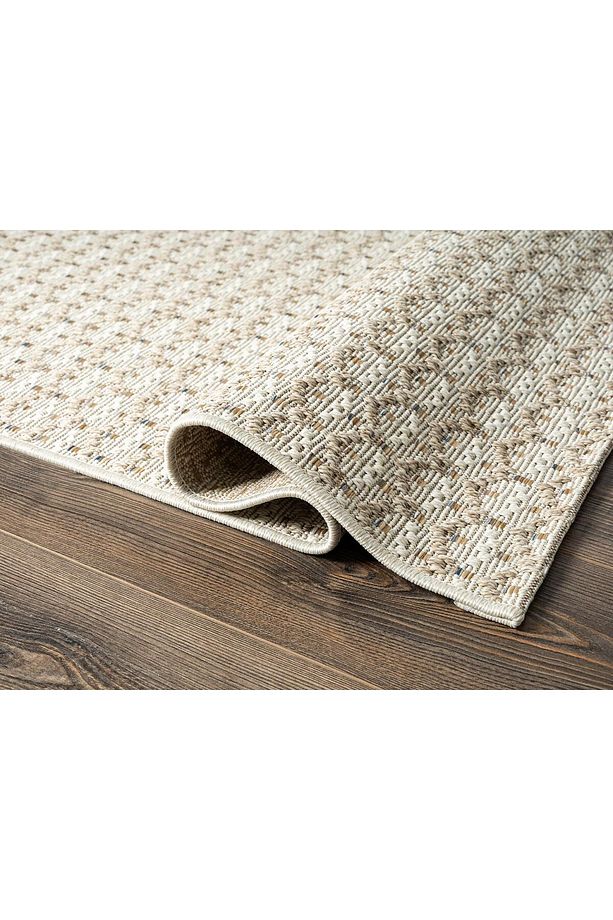 Tiora TI006A Krem Jüt Halı Naturel Sisal Örme Hasır Modern Yıkanabilir Dayanıklı Tozu Yok - 5