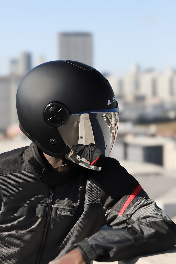 CLASSY MAT SİYAH KASK GRİ CAM - 2