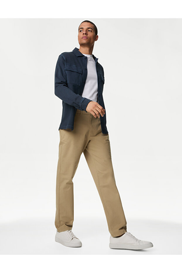 Loose Fit Chino Pantolon - 4