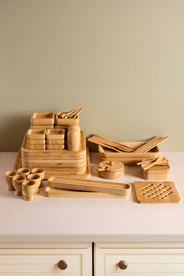 Rumeli Bambu 67 Parça 6 Kişilik Kahvaltı Takımı - 1