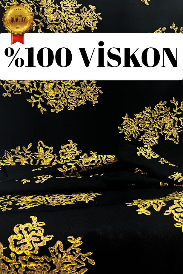 İthal Damask Desenli %100 Viskon Kumaş – Şık ve Klasik Tasarım – Elbiselik / Dekoratif 5 Farklı Renk - 1