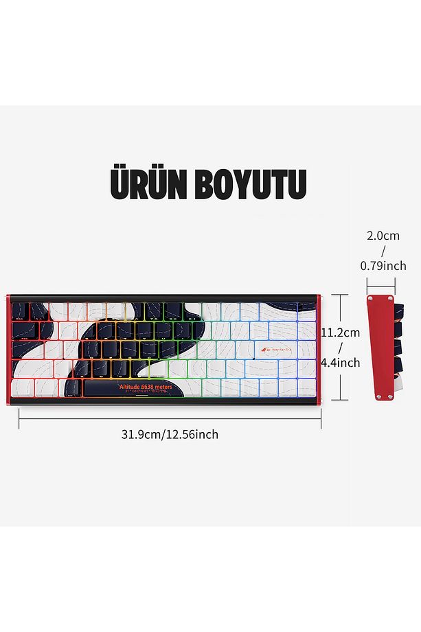 Alux 68 Max He- Kablolu Manyetik Switch Klavye- 8.000 Hz Alüminyum Gövde Argb - 6
