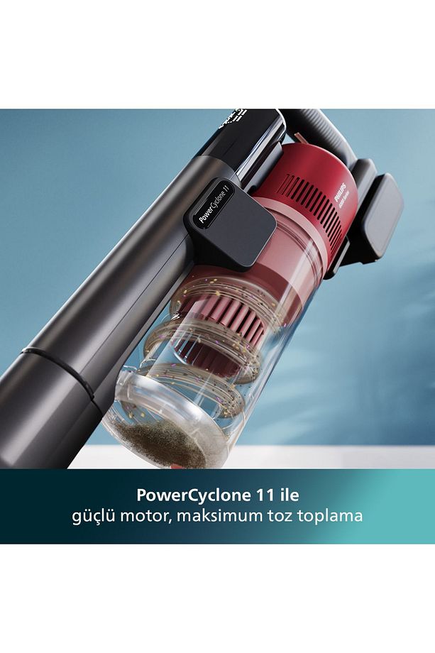 6000 Serisi Kablosuz Dikey Süpürge, PowerCyclone 11, 64 Dakika Kullanım Süresi, XC6552/01 - 5