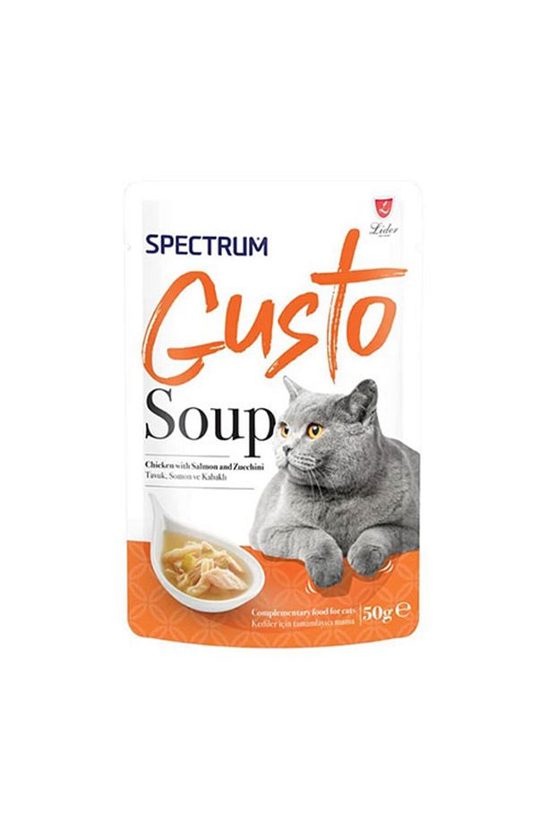 Spectrum Gusto Tavuklu Somon Balıklı Ve Kabaklı Kedi Çorbası 50 Gr - 1