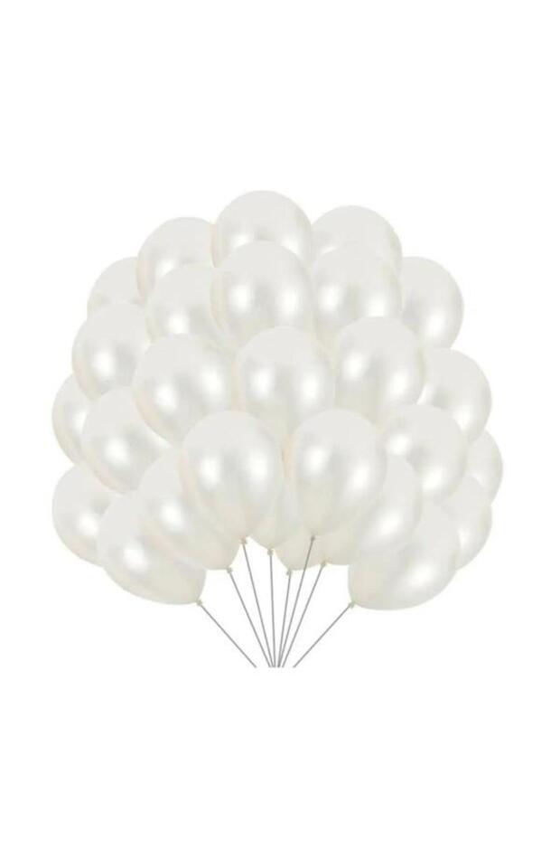 20 Metallic White Balloons - Birthday Concept - Party Supplies - Bride to Be Supplies