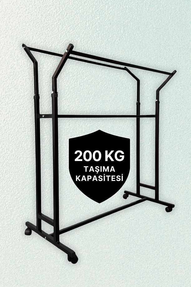 V Ayarlı Askılık Ayarlanabilir Stand Eteklik Giysi Ve Elbise Askılığı Tekerlekli Mağaza Askılığı - 6