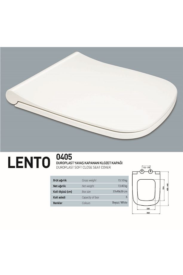 Luna Kanalsız Asma Klozet Ln5610,nkp Elegance Duroplast Yavaş Kapak - 7