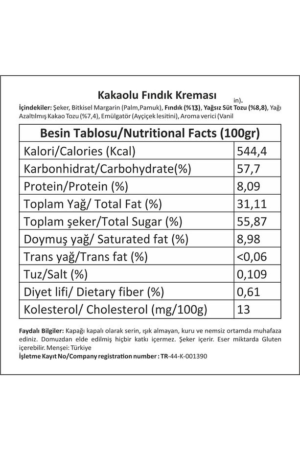 Kakaolu Fındık Krema Çikolata 750 Gr - 3