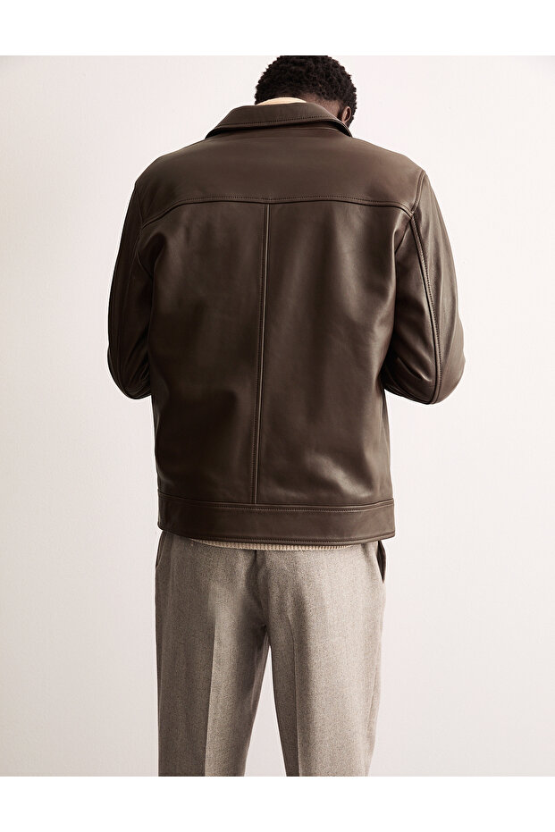 Harrington Deri Ceket - 4