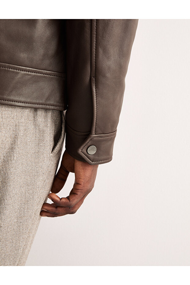 Harrington Deri Ceket - 5