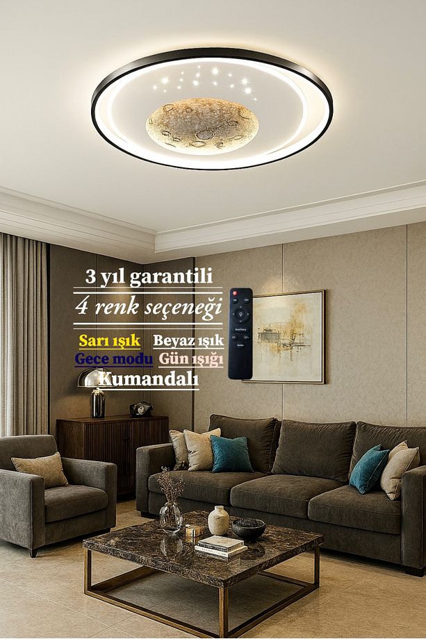 Ledli Yuvarlak Tasarım Avize - 2