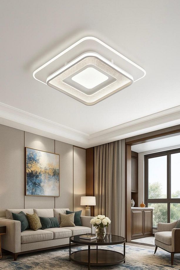 Lucent Modern Plafonyer Tavana Sıfır 3Renk+Gece Işık Modu, Kumandalı, Salon Mutfak Hol Led Avize - 3