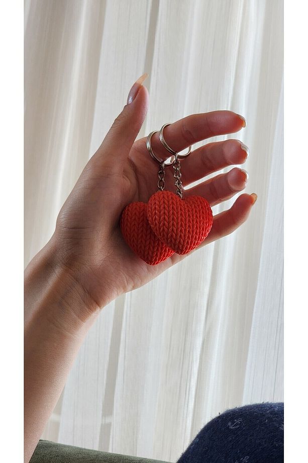 3D Baskı Kalpli Anahtarlık - 5
