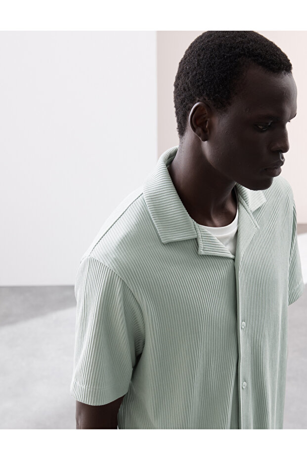 Küba Yaka Fitilli Gömlek - 5