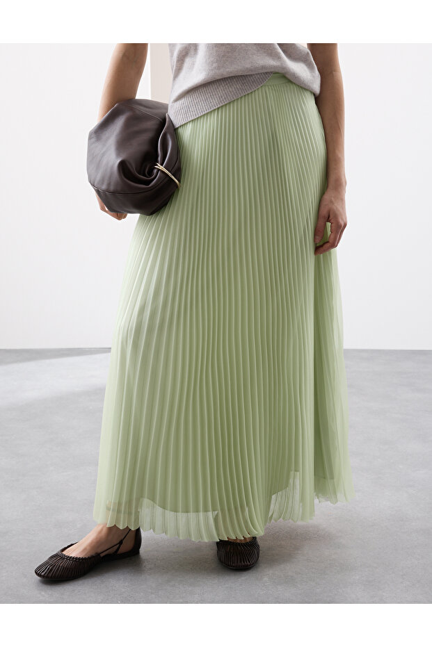 Pileli Maxi Etek - 3