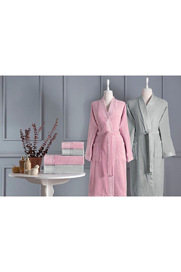 Ditsy Aile Seti (pembe-gri) - 5