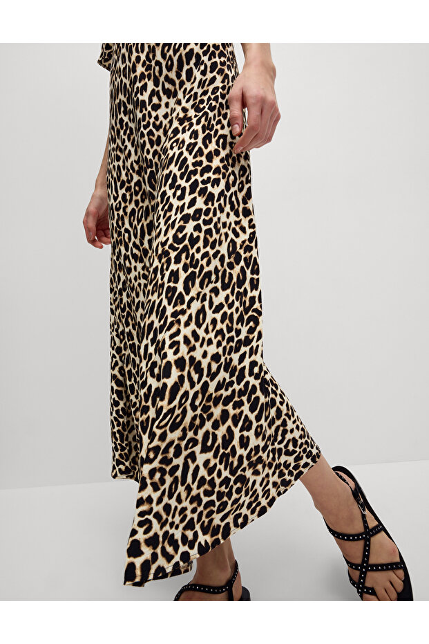 Desenli Gömlek Elbise - 3