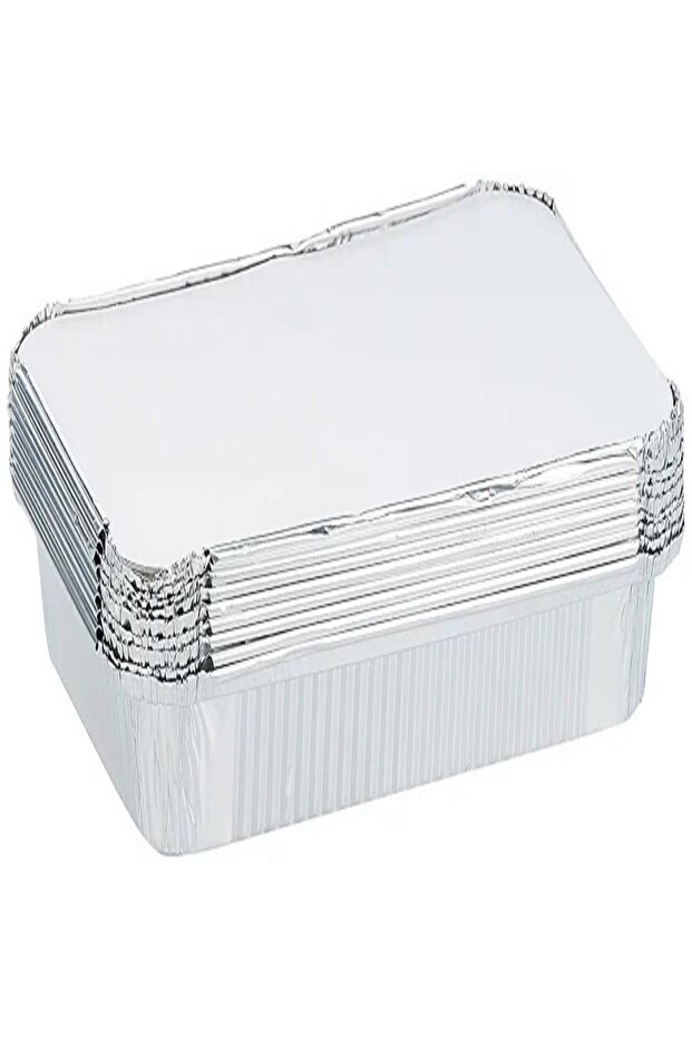 Aluminium Container With Lid 102 - 10 Pcs | 1020ml Each | Durable & Reusable - 5