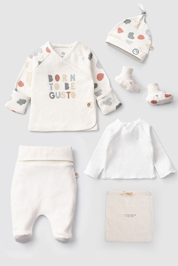 5-Piece Organic Cotton Hospital Discharge Set Animal Pattern