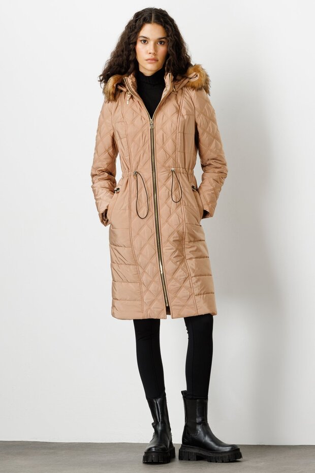 Kapişonlu Kapitone Kaban - 1