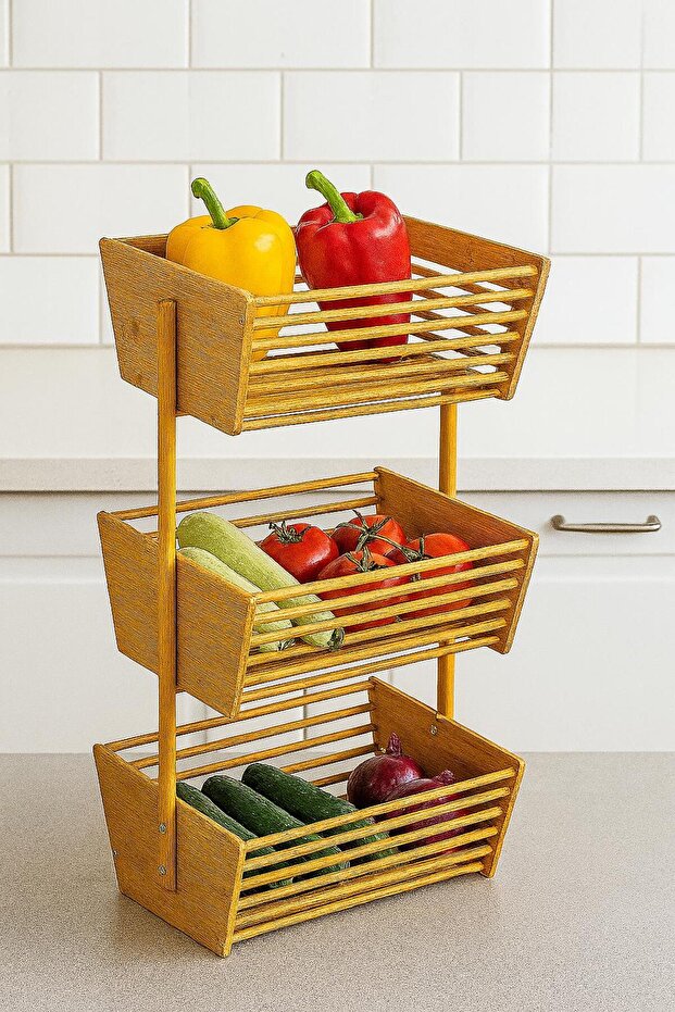 Bambu Sebzelik, Bambu Raflı Organizer - 3