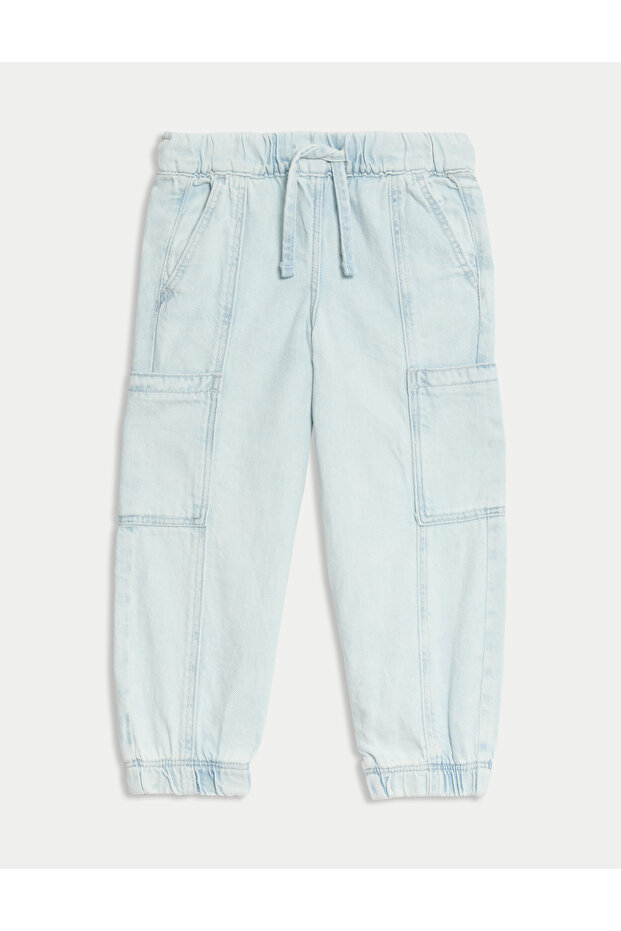 Denim Kargo Pantolon (2–8 Yaş) - 5