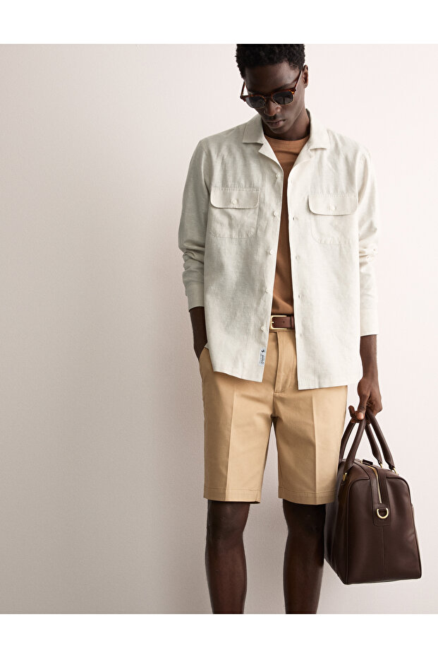 Keten Karışımlı Gömlek - 1