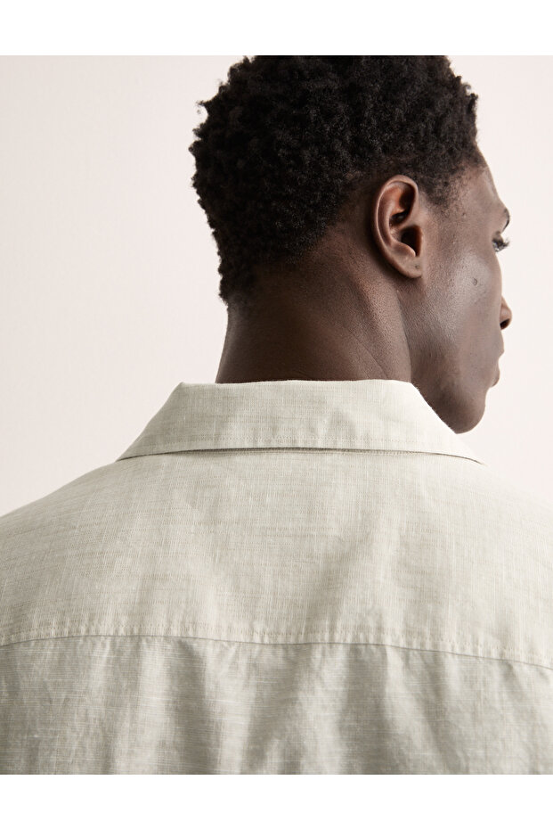 Keten Karışımlı Gömlek - 3