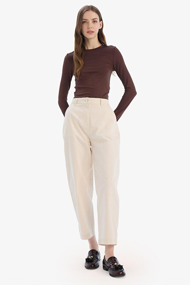 Carrot Fit Gabardine Trousers E5963Ax25Sp
