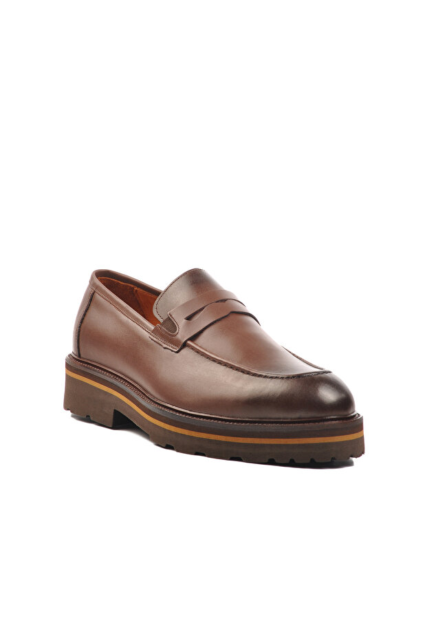 Ayakmod Brown Genuine Leather Men's Casual Shoes